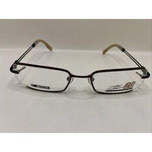 Nascar Eyeglasses TS01 Tony Stewart Number 20 Gunmetal Demo Lens Brown 52-19-140